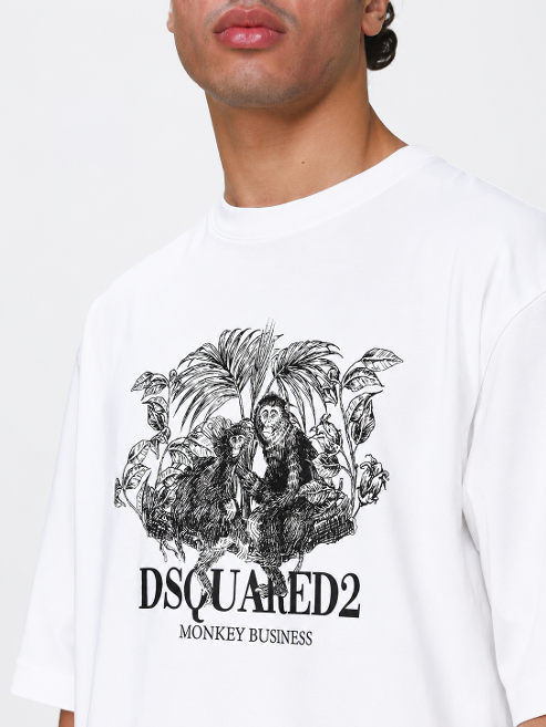 S74GD1545D20106  CAMISETA LOOSE SELVA MONO  BLANCO