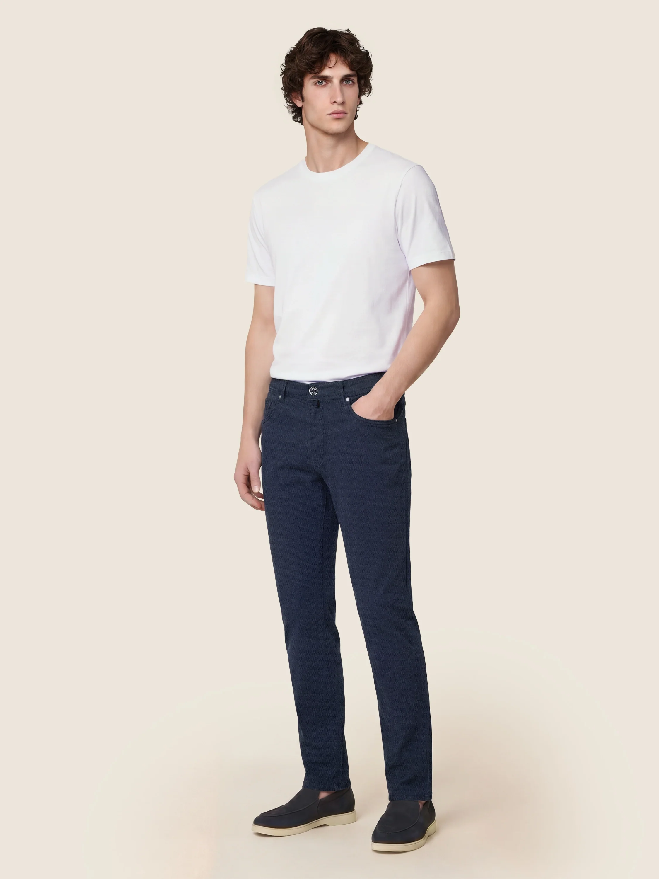 JUM_QE004054S3756TR PANTALON 5 BOLSILLOS GABARDINA  SZM MARINO