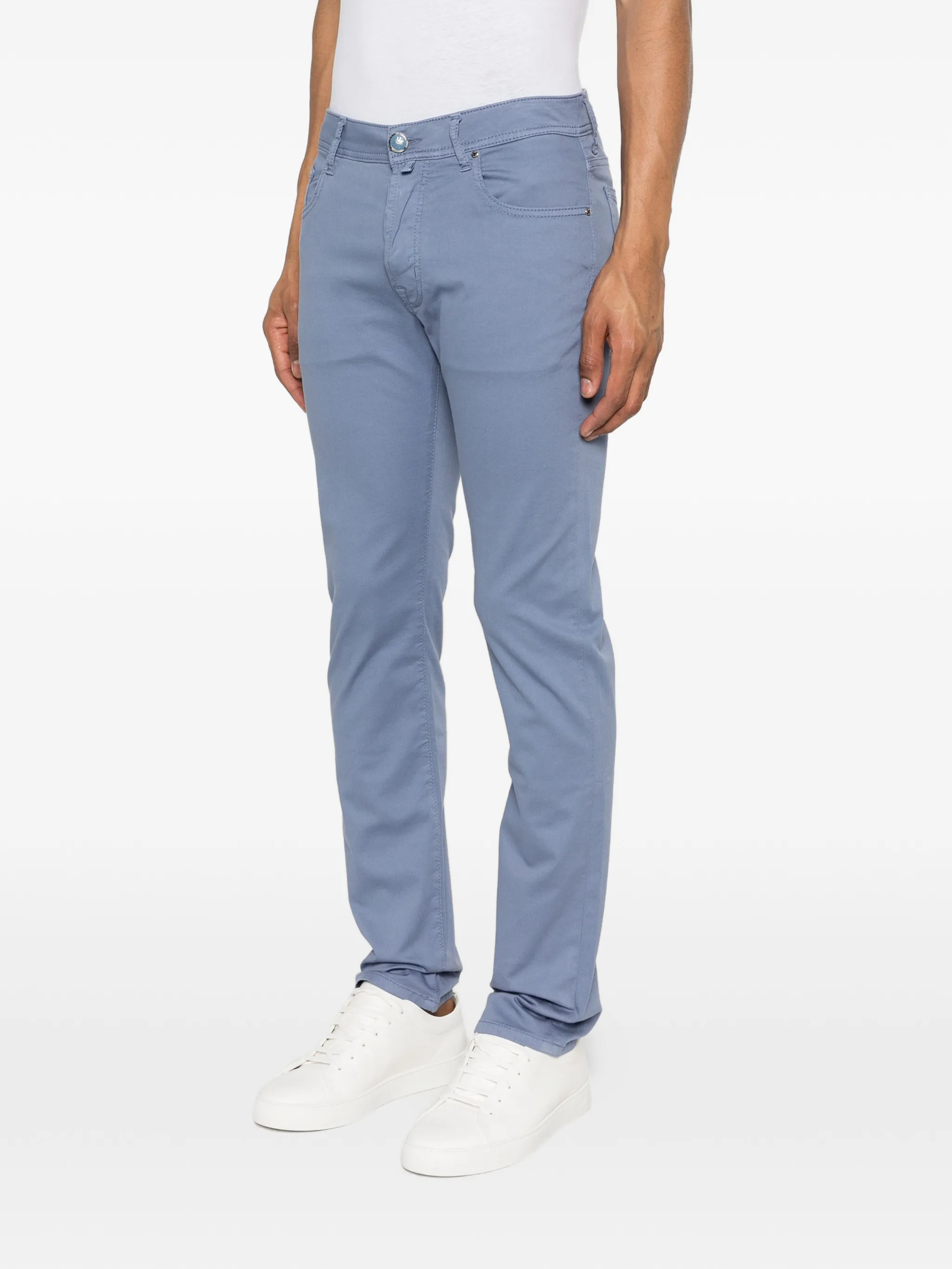 JUM_QE004054S3756TR PANTALON 5 BOLSILLOS GABARDINA AZUL GRIS