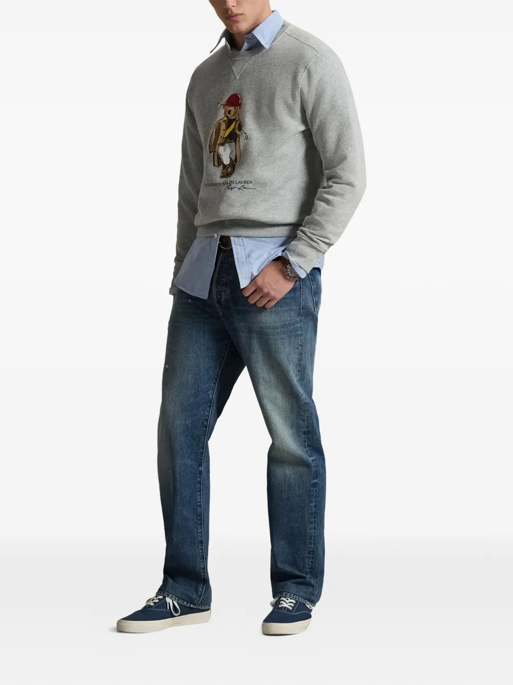 710B14625002 SUDADERA OSO  GRIS