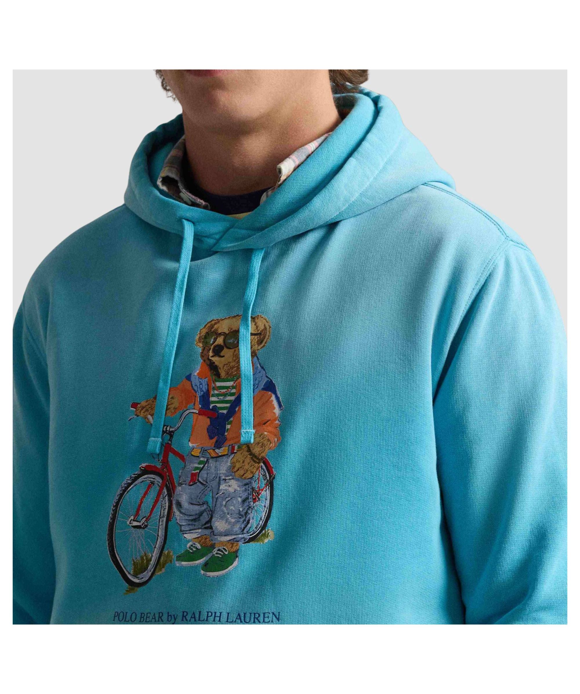 710B14624001 SUDADERA CAPUCHA OSO BICI  AZUL