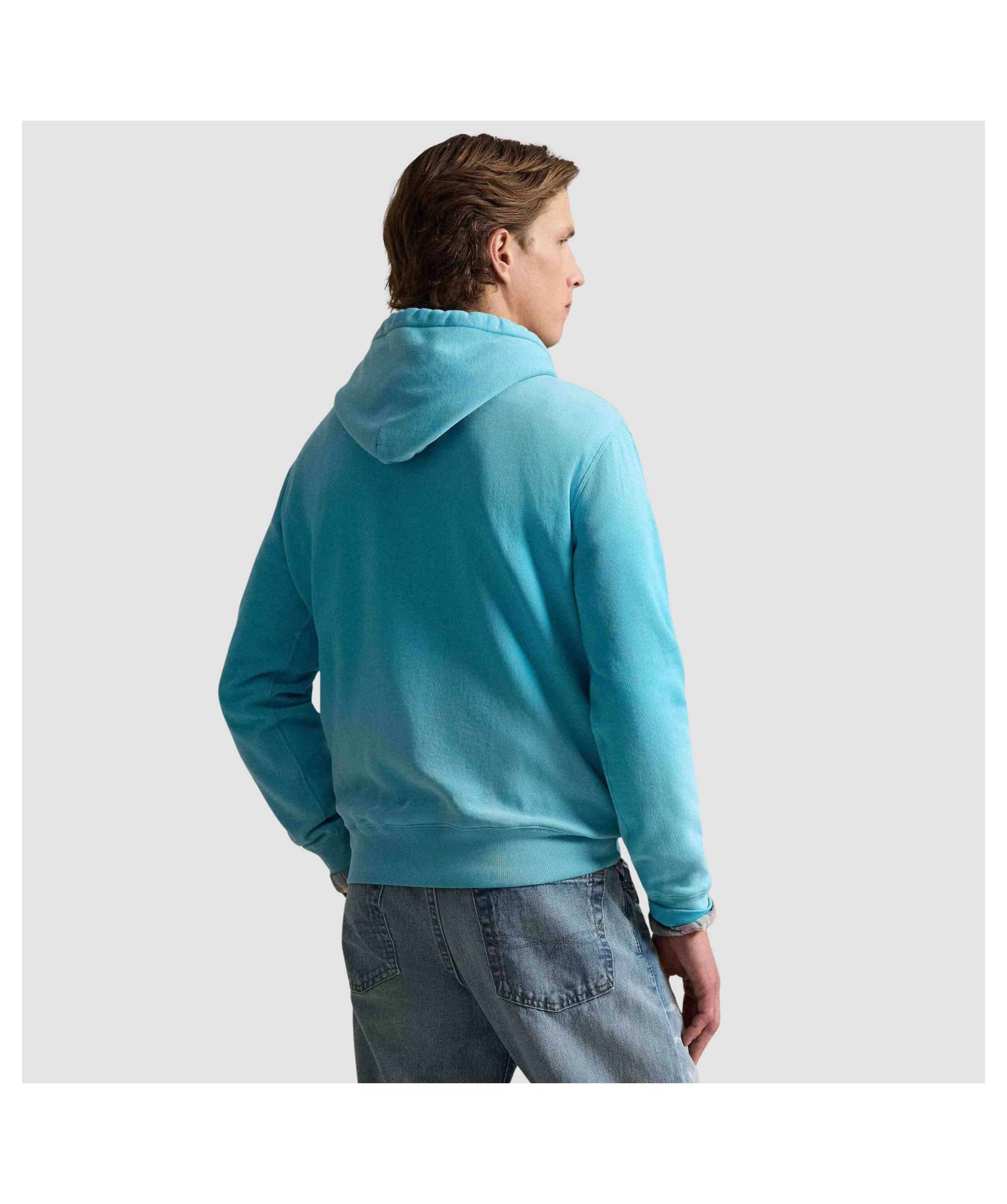 710B14624001 SUDADERA CAPUCHA OSO BICI  AZUL