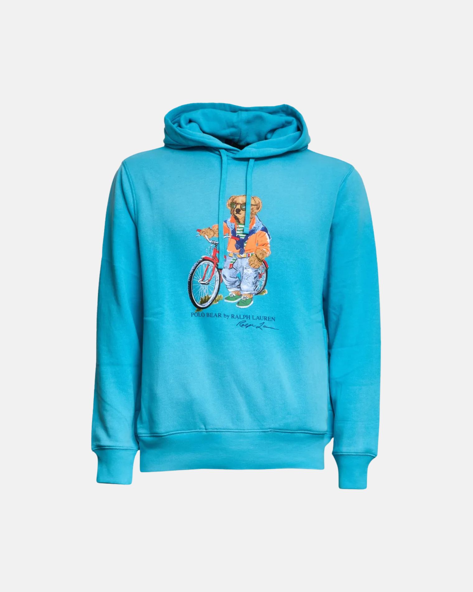 710B14624001 SUDADERA CAPUCHA OSO BICI  AZUL