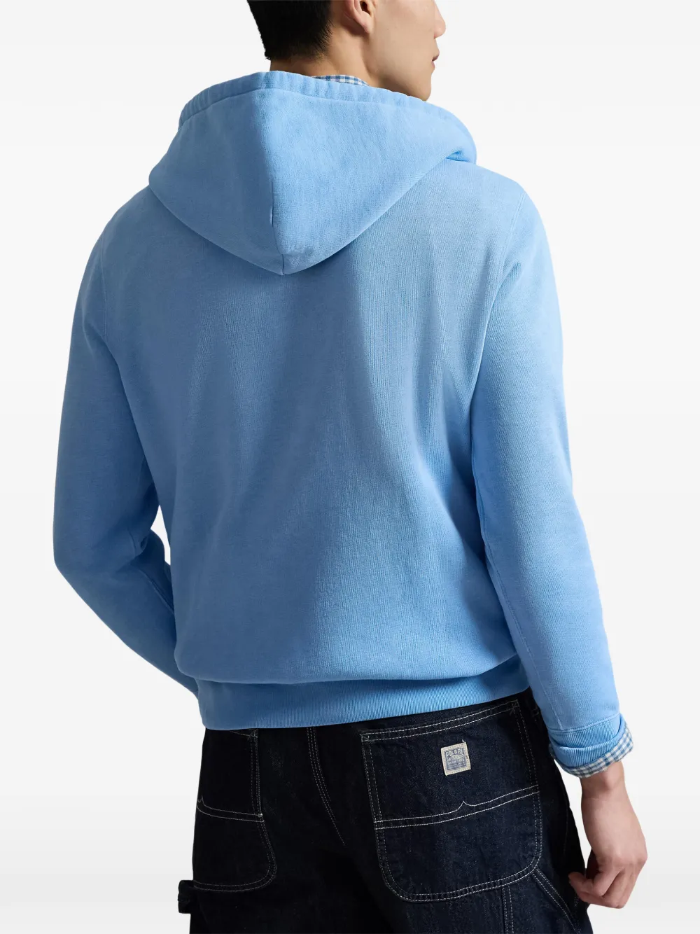 710B14619001 SUDADERA CAPUCHA OSO  CELESTE