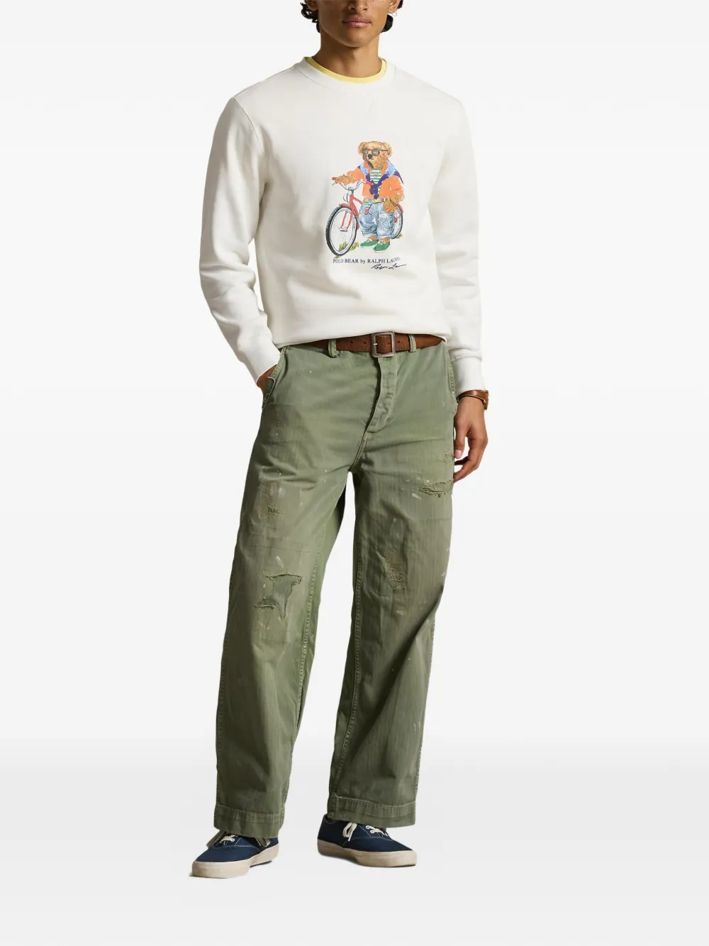 710B14616001 SUDADERA OSO BLANCA