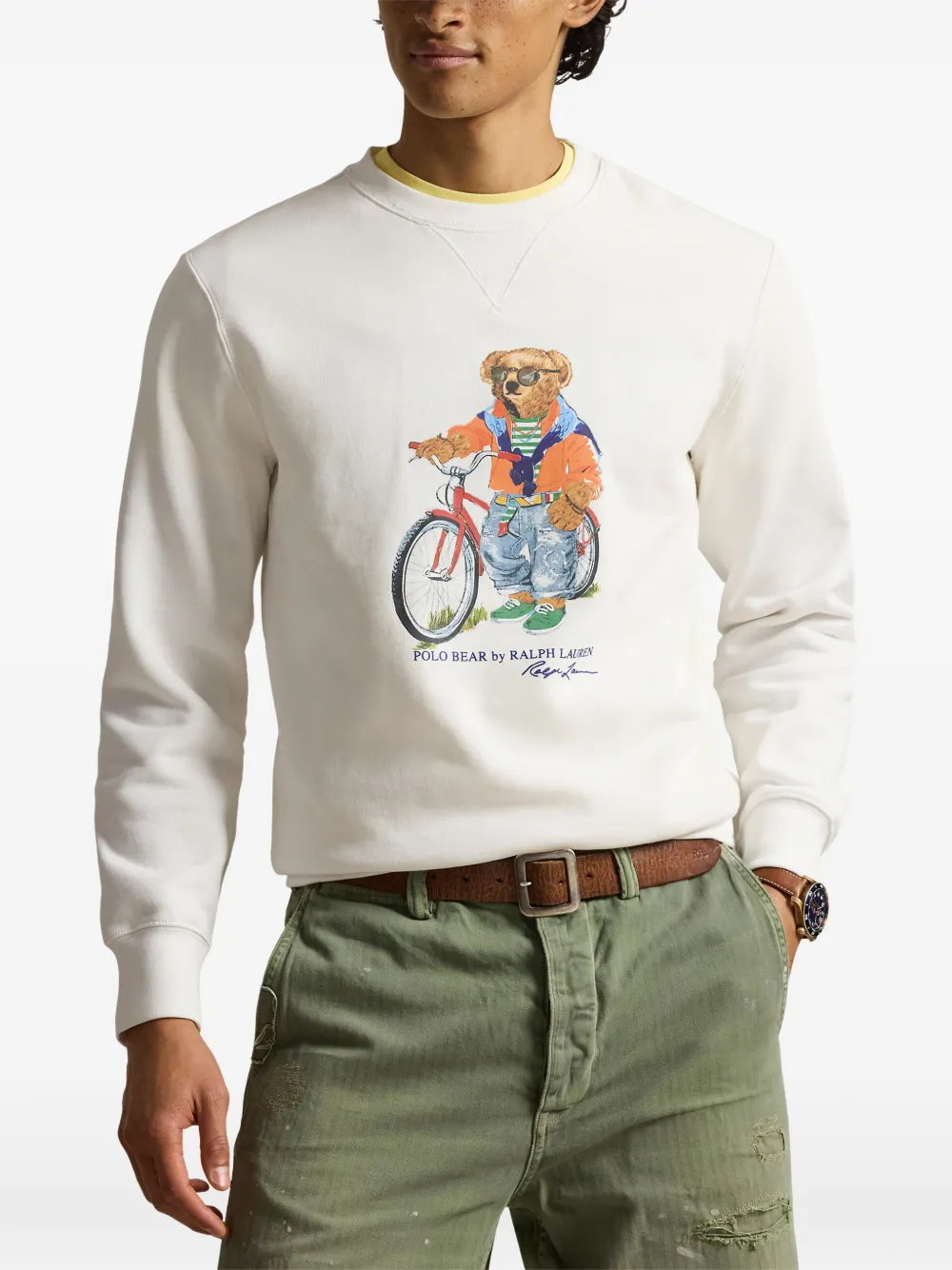 710B14616001 SUDADERA OSO BLANCA