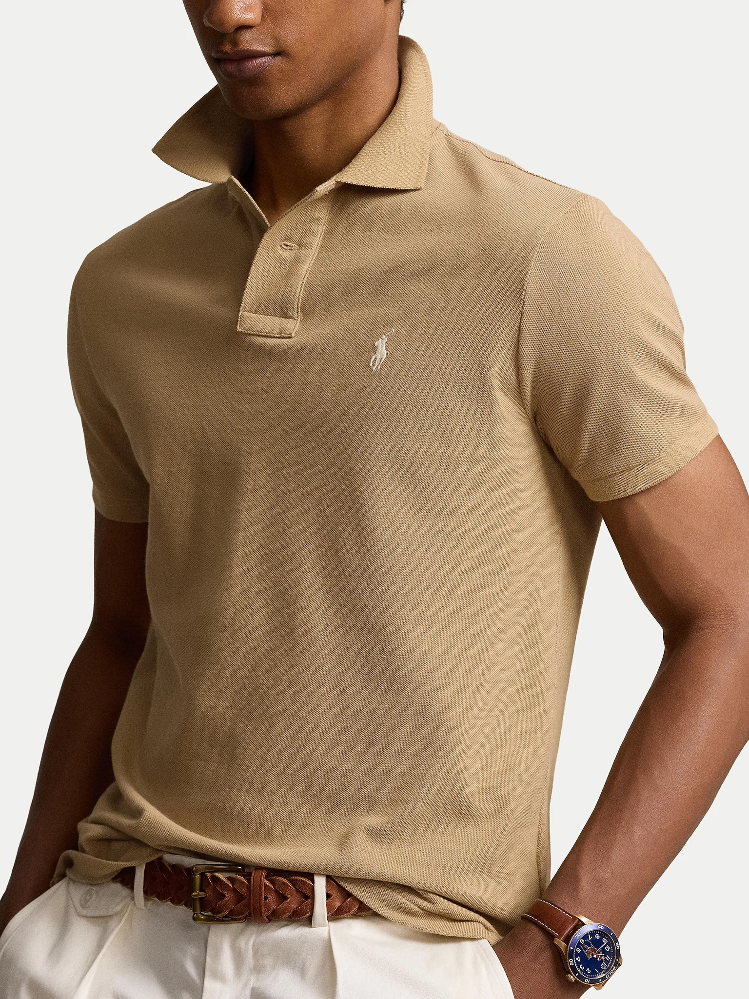 710534735379 POLO PIQUÉ SLIM FIT CAMEL