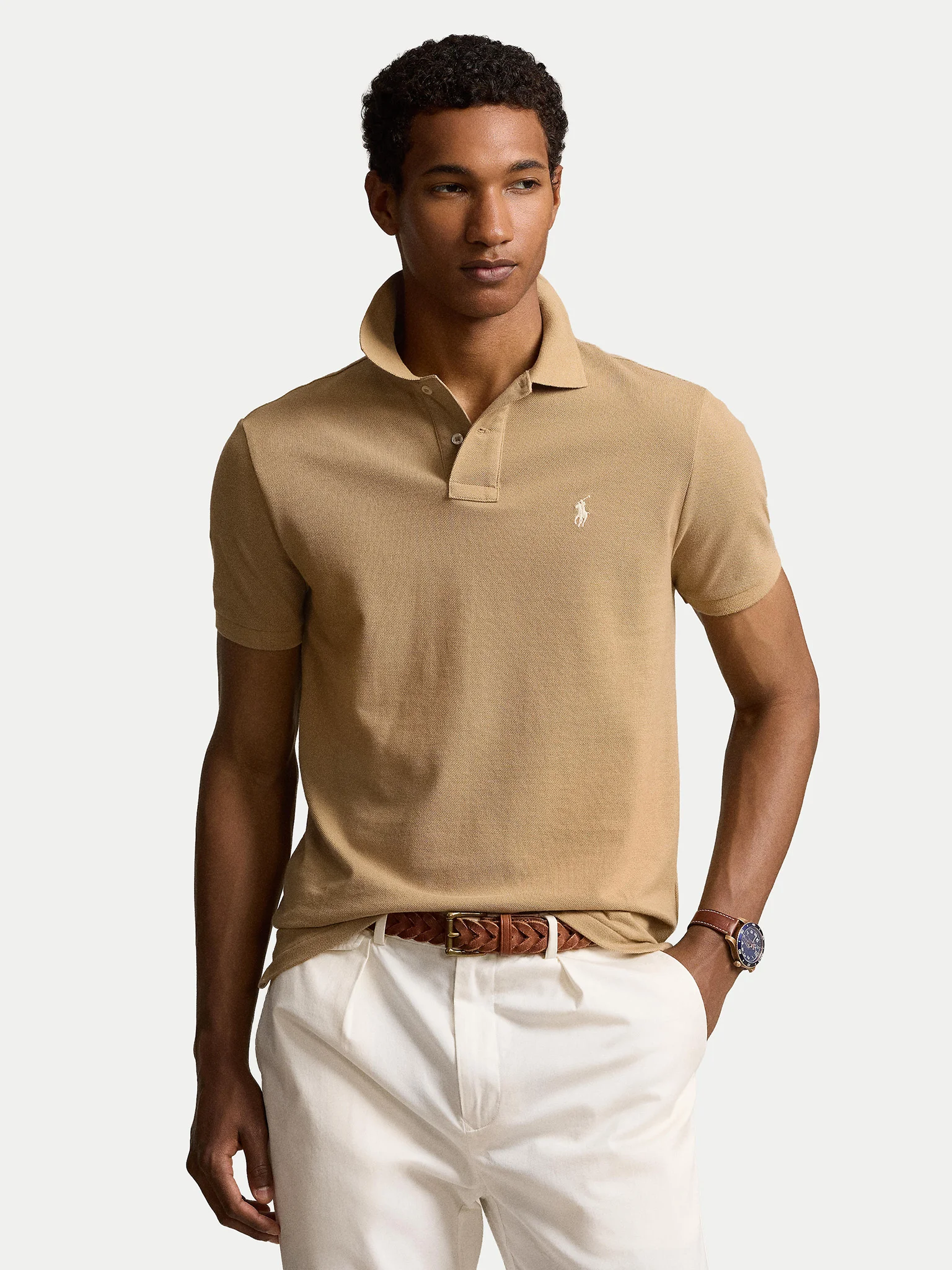 710534735379 POLO PIQUÉ SLIM FIT CAMEL