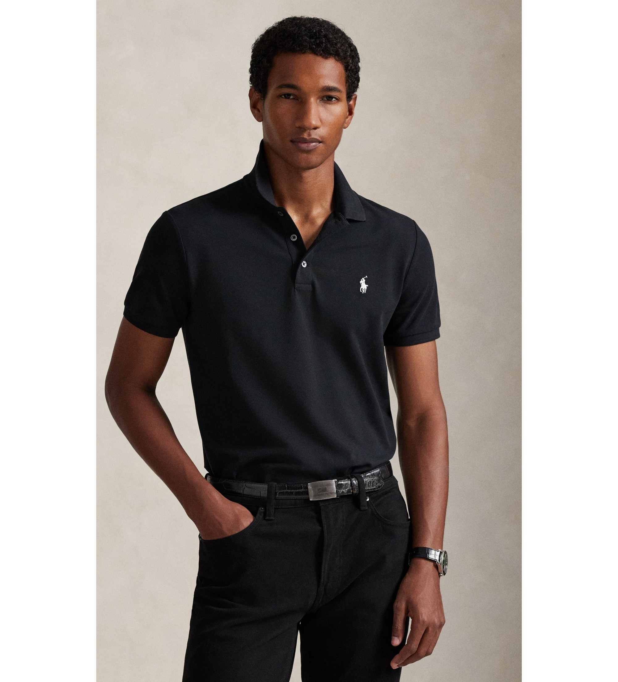 710941439040 POLO PIQUÉ SLIM FIT NEGRO