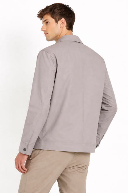 GI000318U12301SZ SOBRECAMISA TECNICA LIGERA LAMINAR GRIS PERLA