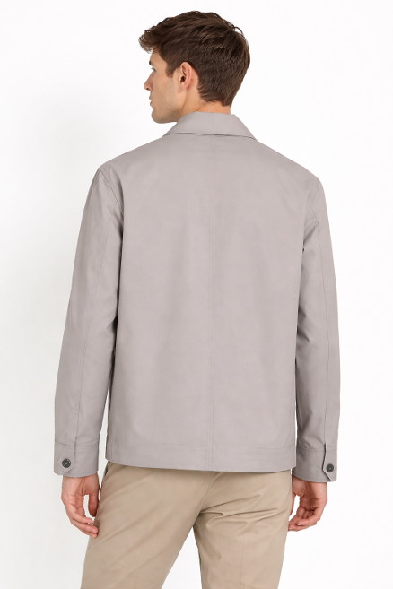 GI000318U12301SZ SOBRECAMISA TECNICA LIGERA LAMINAR GRIS PERLA