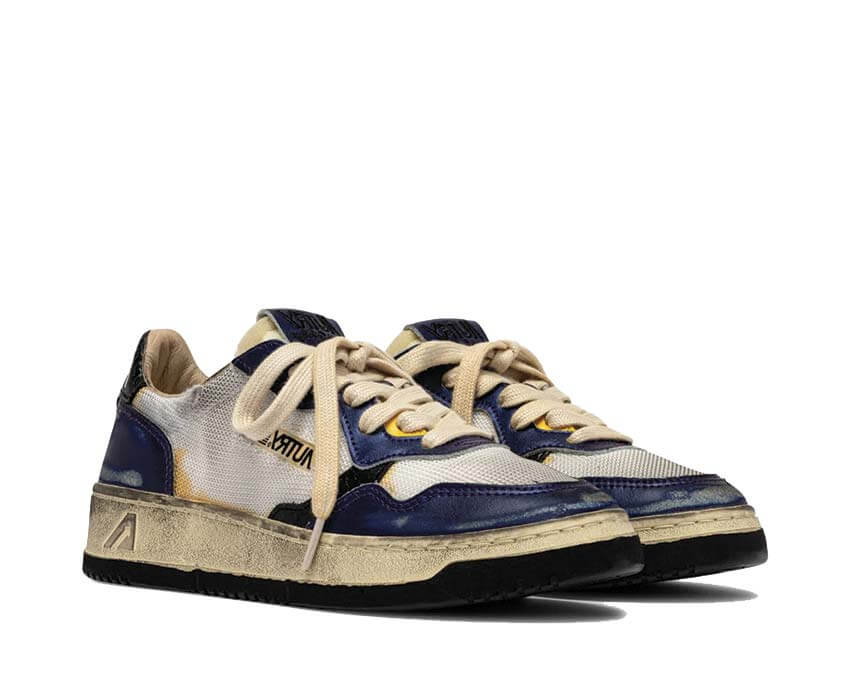 A1UNAVLMKH03 SUP VINT LOW MAN MESH/LEA WHT/TANZANITE AUTRY FW26 - WHT/TANZANITE