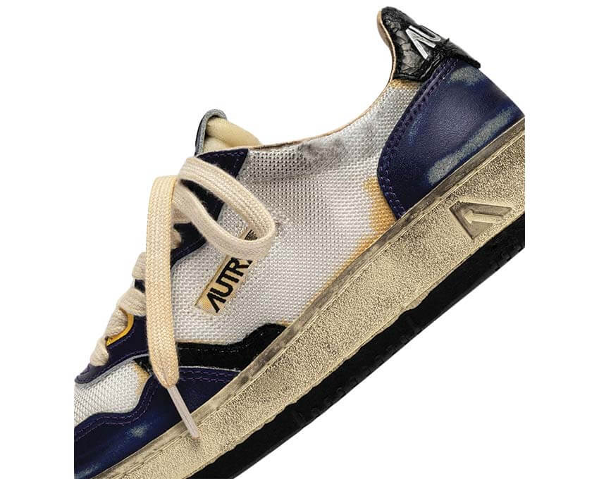 A1UNAVLMKH03 SUP VINT LOW MAN MESH/LEA WHT/TANZANITE AUTRY FW26 - WHT/TANZANITE