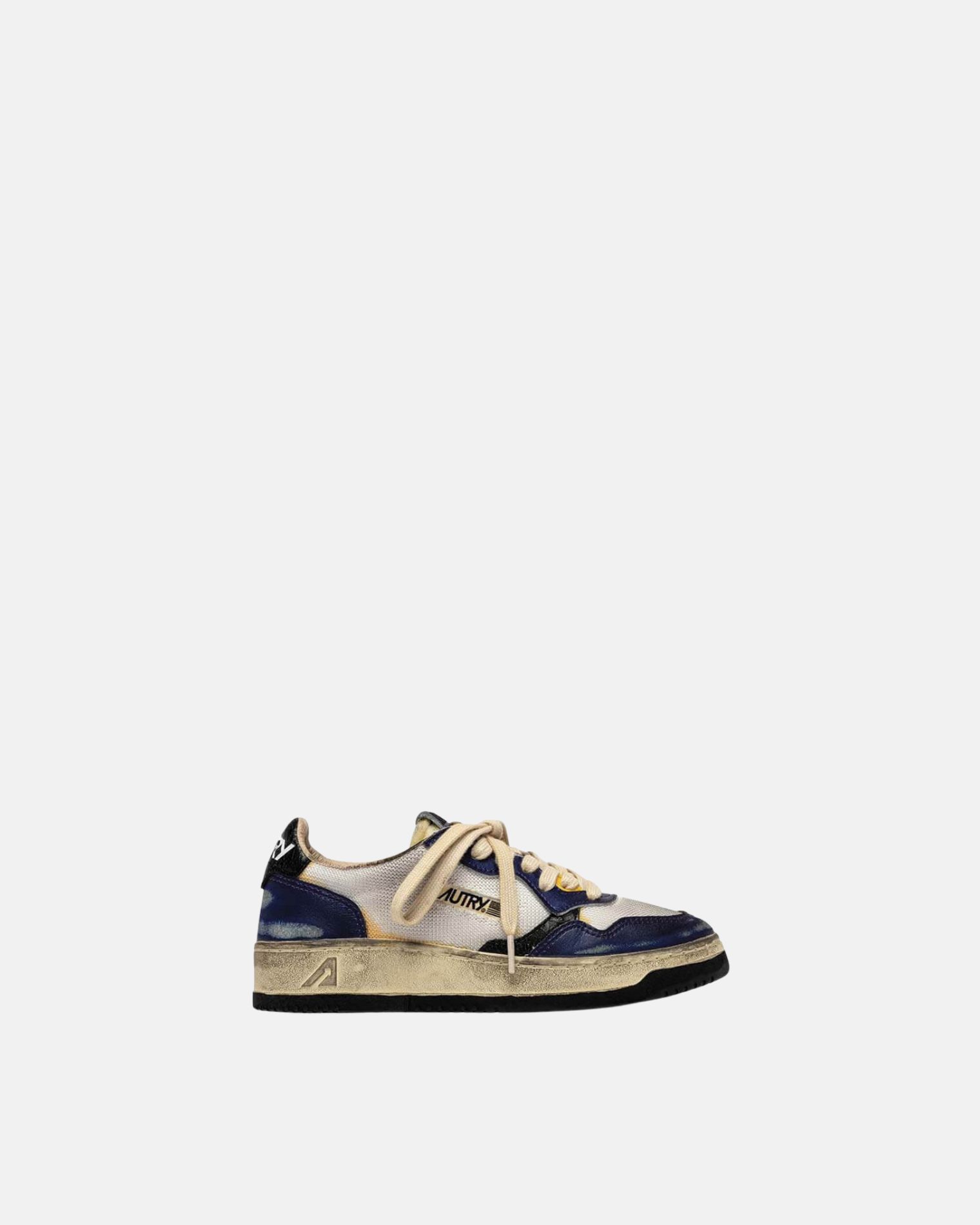 A1UNAVLMKH03 SUP VINT LOW MAN MESH/LEA WHT/TANZANITE AUTRY FW26 - WHT/TANZANITE