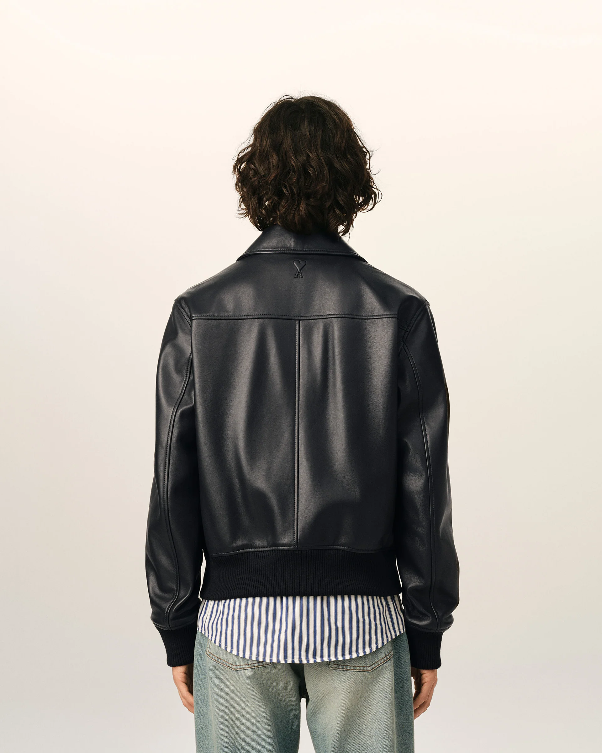 HJK850.LH0068 ZIPPED JACKET AMI PARIS FW26 - NOIR