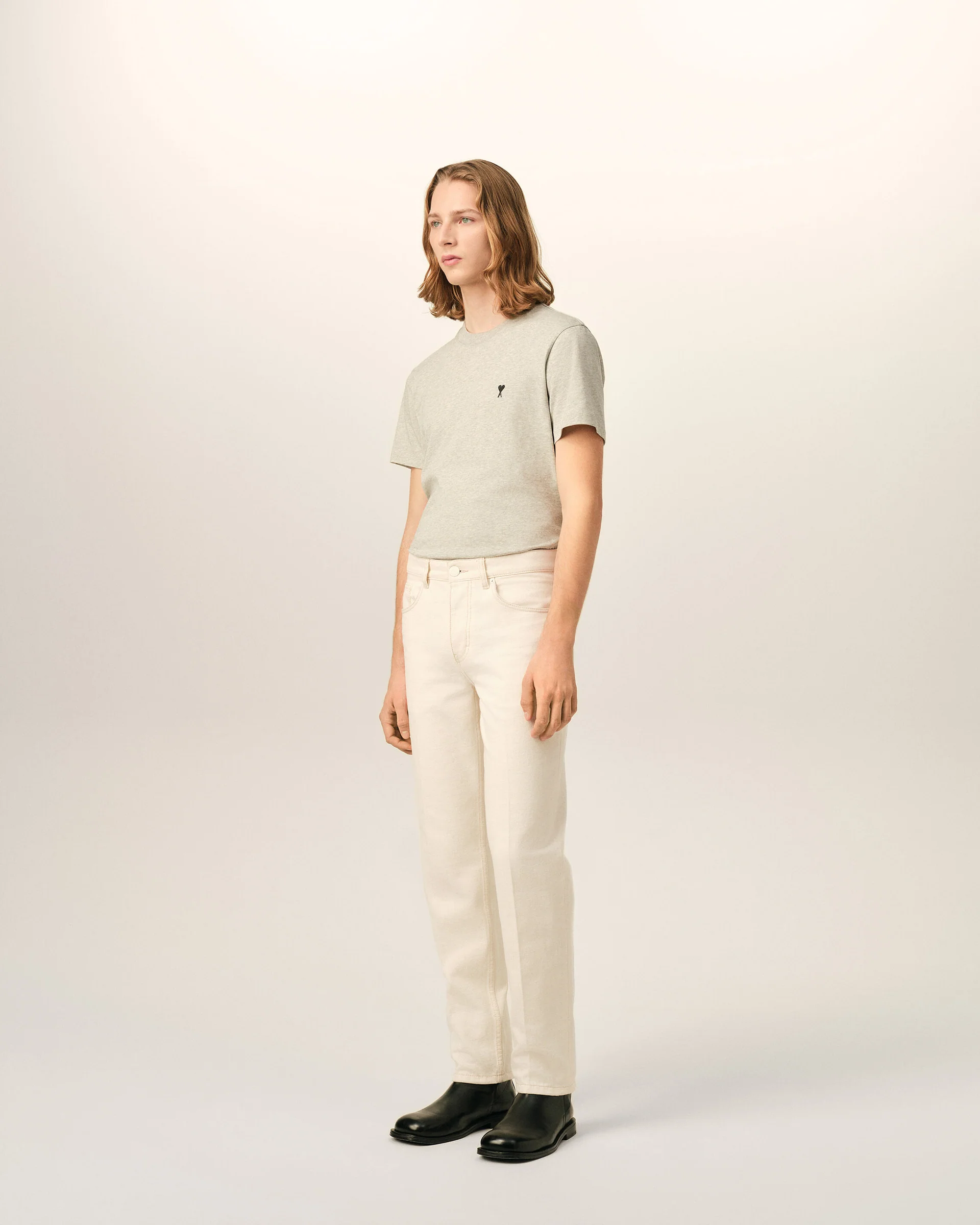 HTR921.DE0134 PARISIAN FIT JEANS AMI PARIS FW26 - BLANC CREME