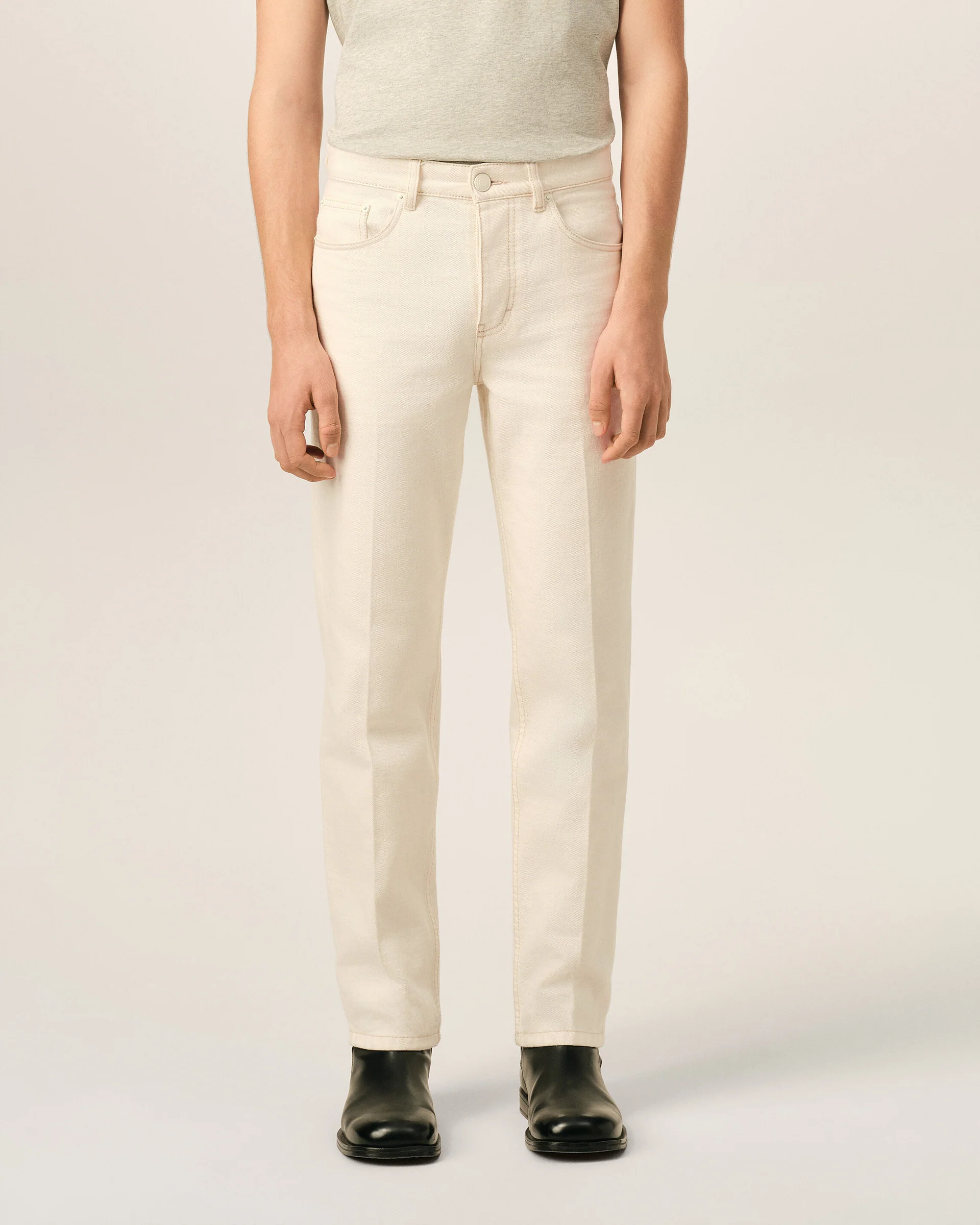 HTR921.DE0134 PARISIAN FIT JEANS AMI PARIS FW26 - BLANC CREME