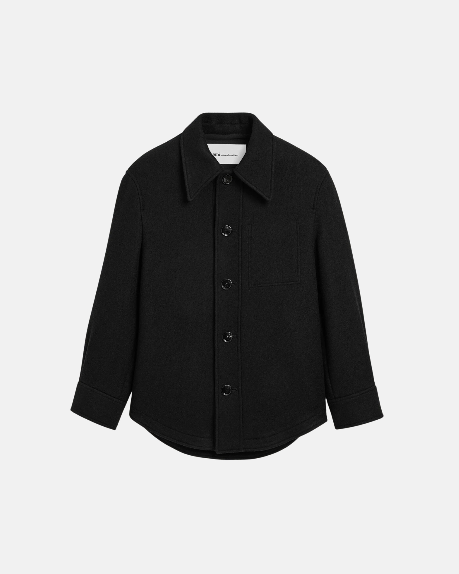 UJK936.WV0213 BUTTONED JACKET AMI PARIS FW26 - NOIR/IVOIRE
