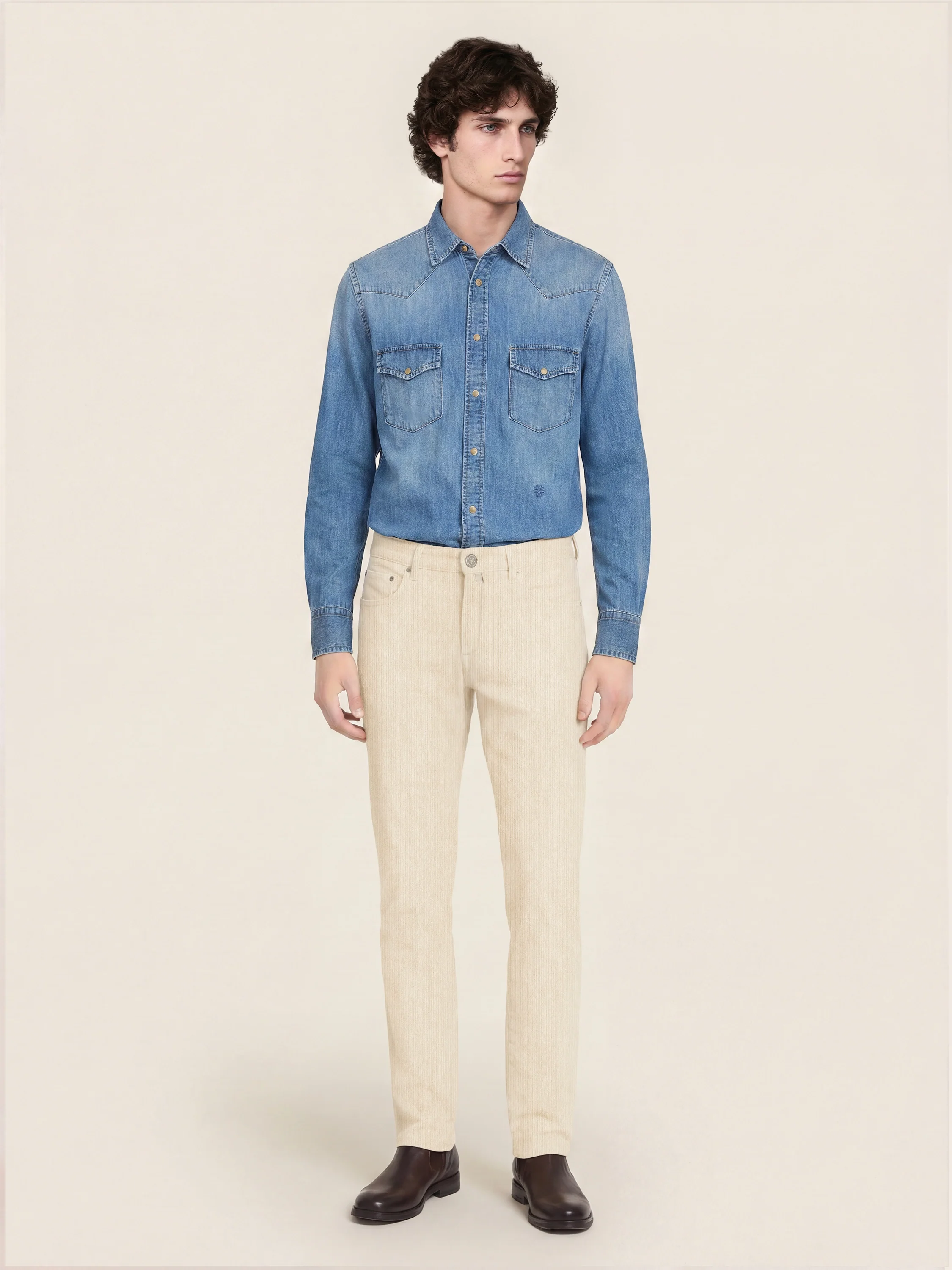 JUM_QE004054S3653TR PANT 5 PKT SLIM FIT BARD WOVEN COTTON JACOB COHËN FW26 - LIGHT GREY