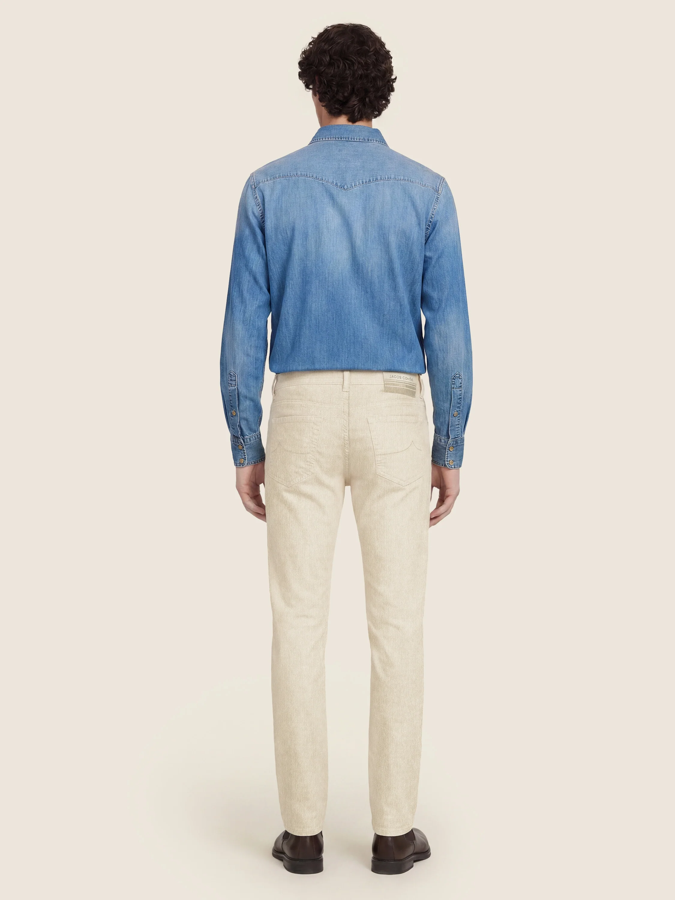 JUM_QE004054S3653TR PANT 5 PKT SLIM FIT BARD WOVEN COTTON JACOB COHËN FW26 - LIGHT GREY