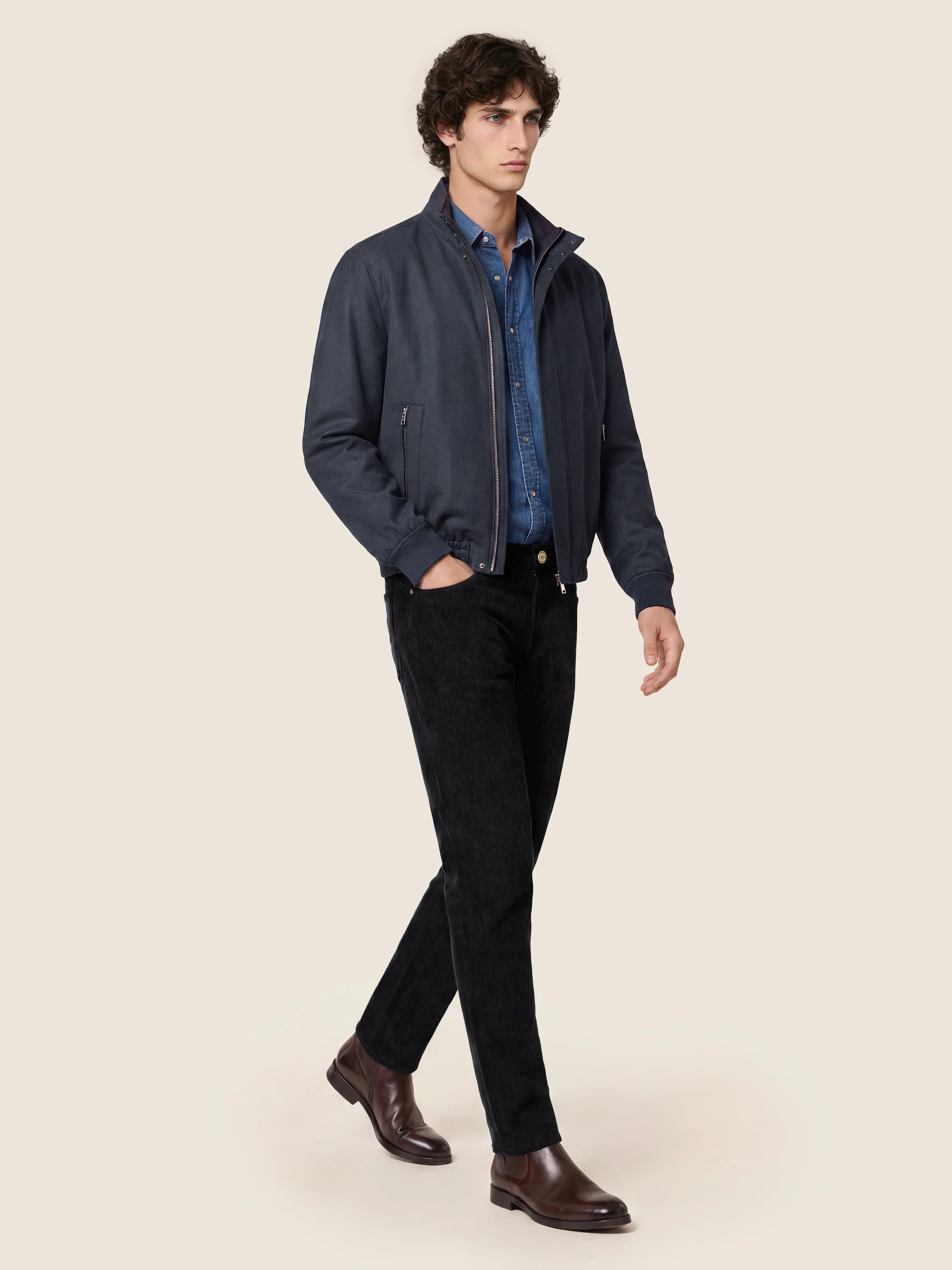JUM_QE004054S3653TR PANT 5 PKT SLIM FIT BARD WOVEN COTTON JACOB COHËN FW26