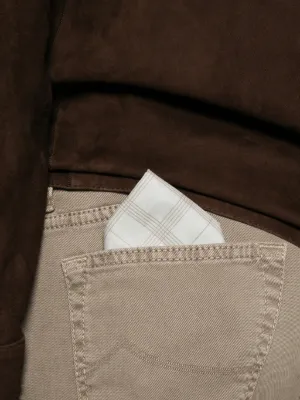 JUM_QE004036S4216TN PANT 5 PKT SLIM FIT BARD WOVEN COTTON JACOB B75   B CO BEIGS    HËN FW26