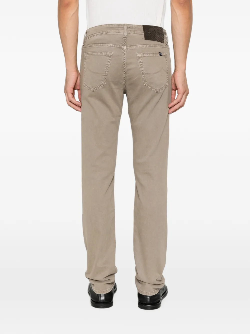 JUM_QE004036S4216TN PANT 5 PKT SLIM FIT BARD WOVEN COTTON JACOB B75   B CO BEIGS    HËN FW26