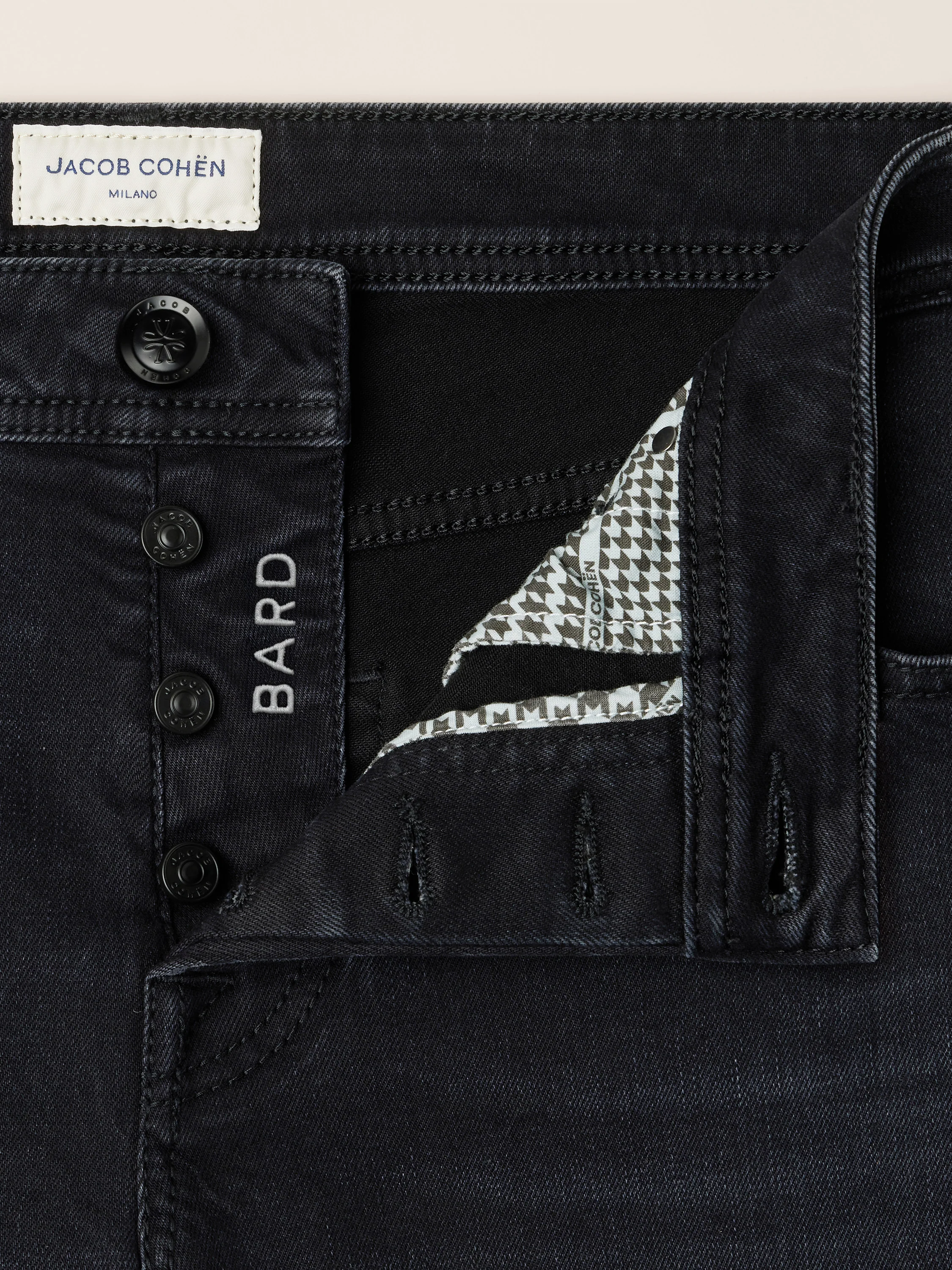 JUM_QE004030S3622S1 PANT 5 PKT SLIM FIT BARD WOVEN COTTON DENIM JACOB COHËN FW26 - MEDIUM BLACK
