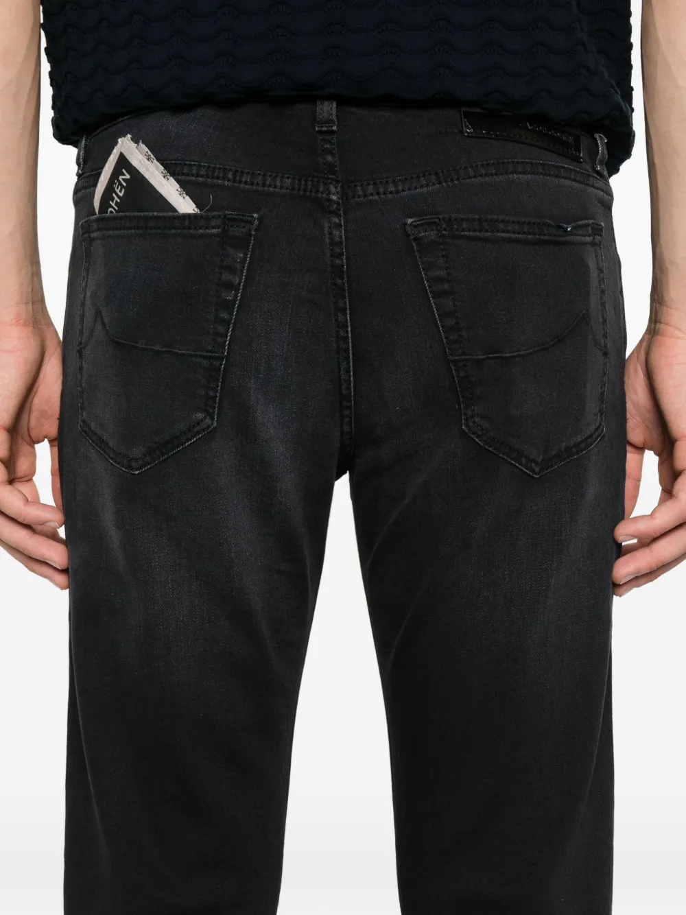 JUM_QE004030S3622S1 PANT 5 PKT SLIM FIT BARD WOVEN COTTON DENIM JACOB COHËN FW26 - MEDIUM BLACK