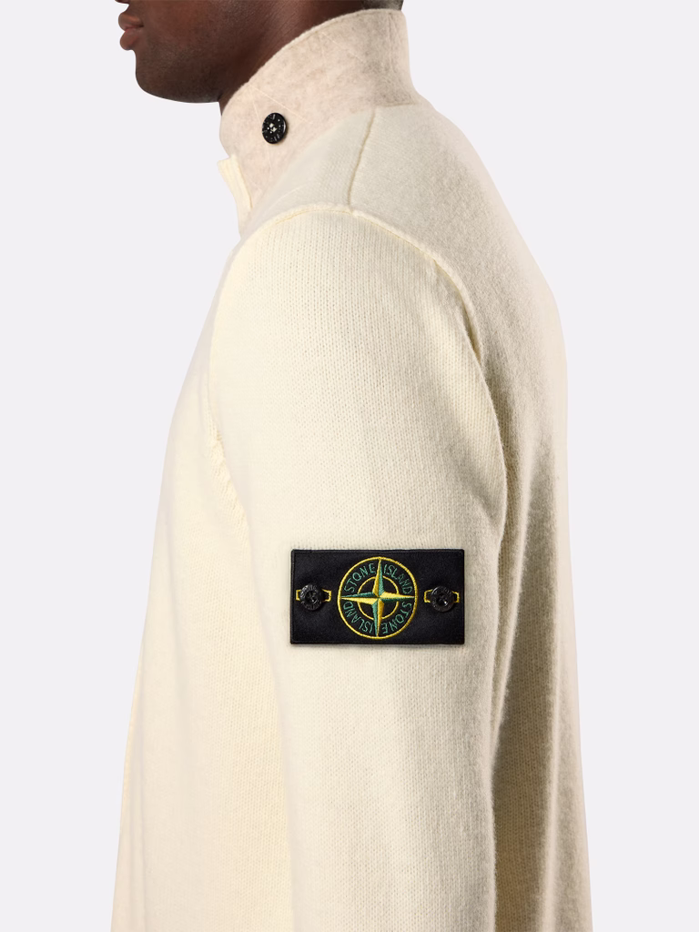 L2S155100047S00A3 CARDIGAN STONE ISLAND FW26 - IVORY