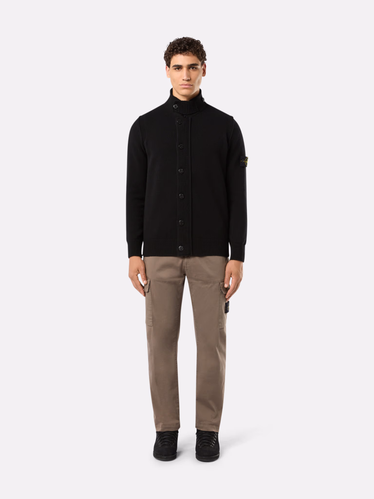 L2S155100047S00A3 CARDIGAN STONE ISLAND FW26 - BLACK