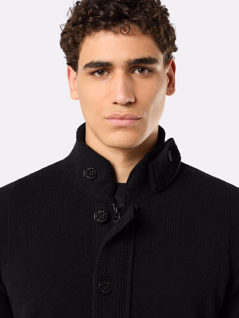 L2S155100047S00A3 CARDIGAN STONE ISLAND FW26 - BLACK