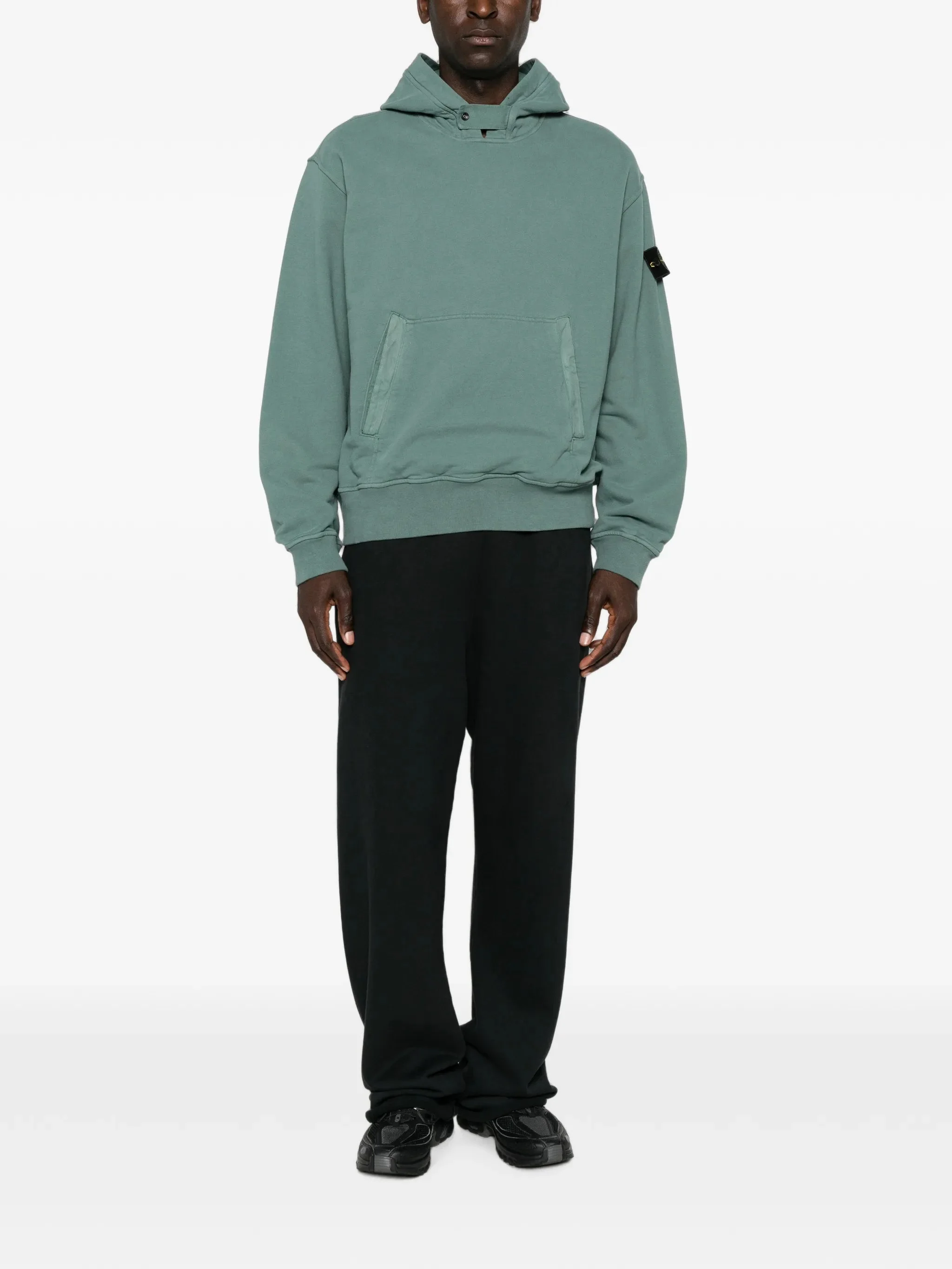 L2S156100023S0A20 HOODIE SWEATER STONE ISLAND FW26 - OCEAN GREEN