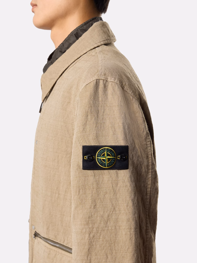 L2S154100043S0455 FIELD JACKET STONE ISLAND FW26 - BISCUIT