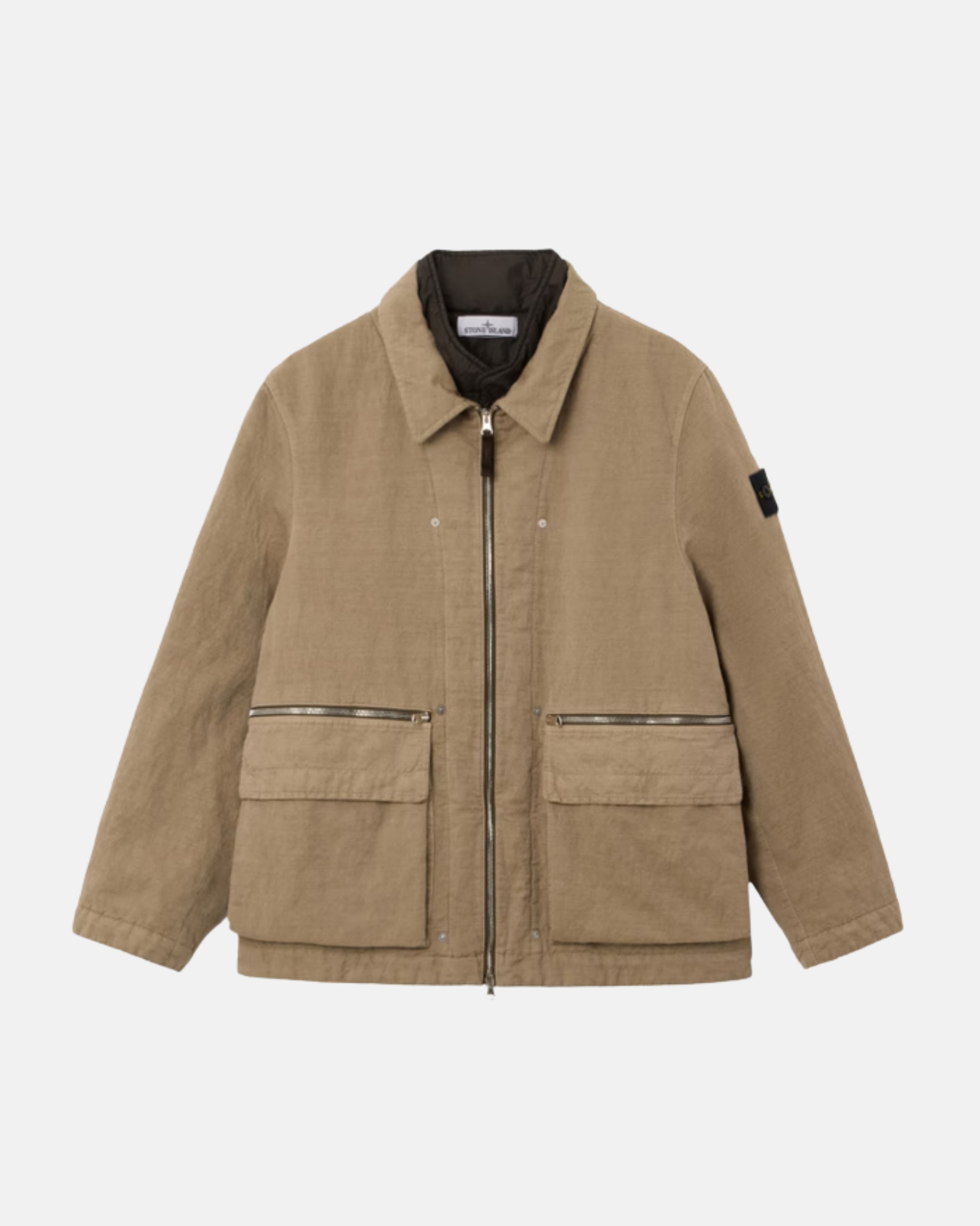 L2S154100043S0455 FIELD JACKET STONE ISLAND FW26 - BISCUIT