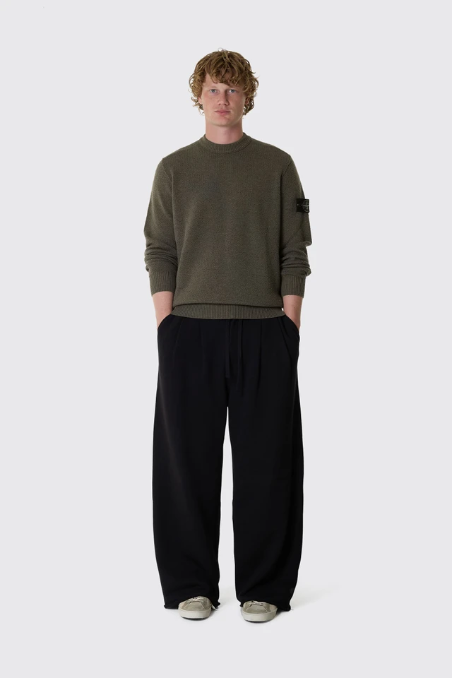 L2S155100011S01C4 CREW NECK STONE ISLAND FW26 - MILITARY GREEN