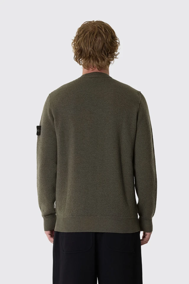 L2S155100011S01C4 CREW NECK STONE ISLAND FW26 - MILITARY GREEN