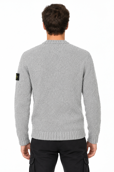 L2S155100011S01C4 CREW NECK STONE ISLAND FW26 - ASH GREY
