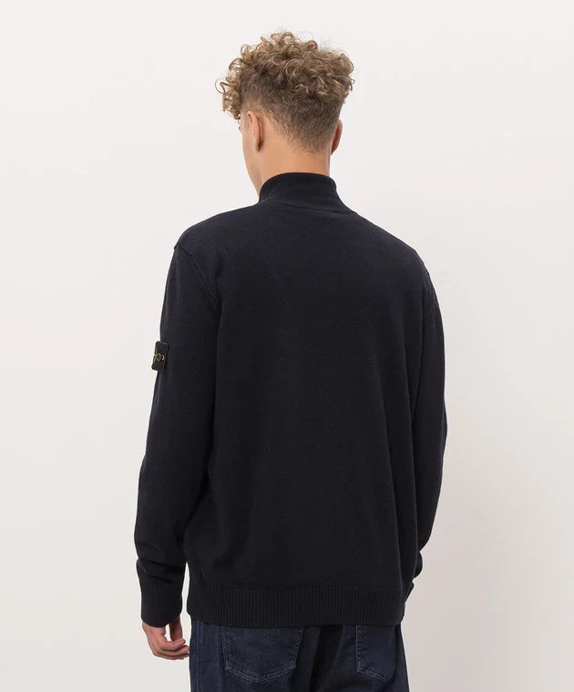 L2S155100023S00B4 CARDIGAN STONE ISLAND FW26 - NAVY BLUE