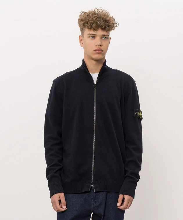 L2S155100023S00B4 CARDIGAN STONE ISLAND FW26 - NAVY BLUE