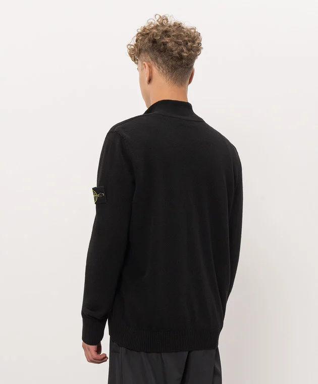 L2S155100023S00B4 CARDIGAN STONE ISLAND FW26 - BLACK
