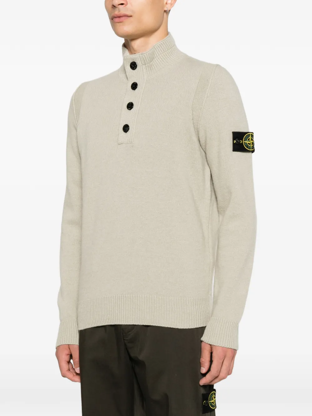 L2S155100040S00A3 LS POLO STONE ISLAND FW26 - SAND