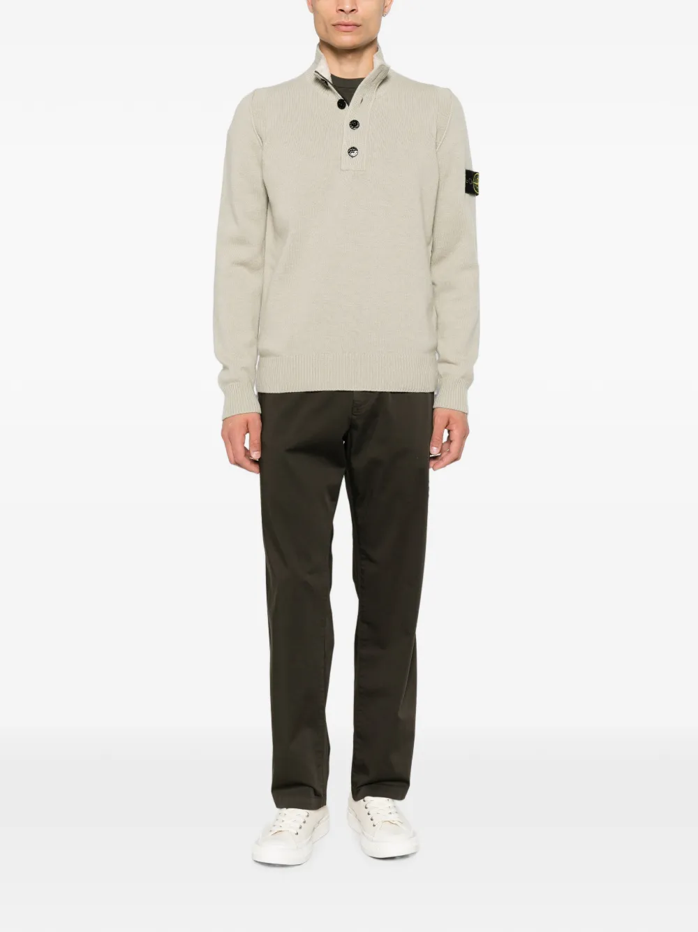 L2S155100040S00A3 LS POLO STONE ISLAND FW26 - SAND