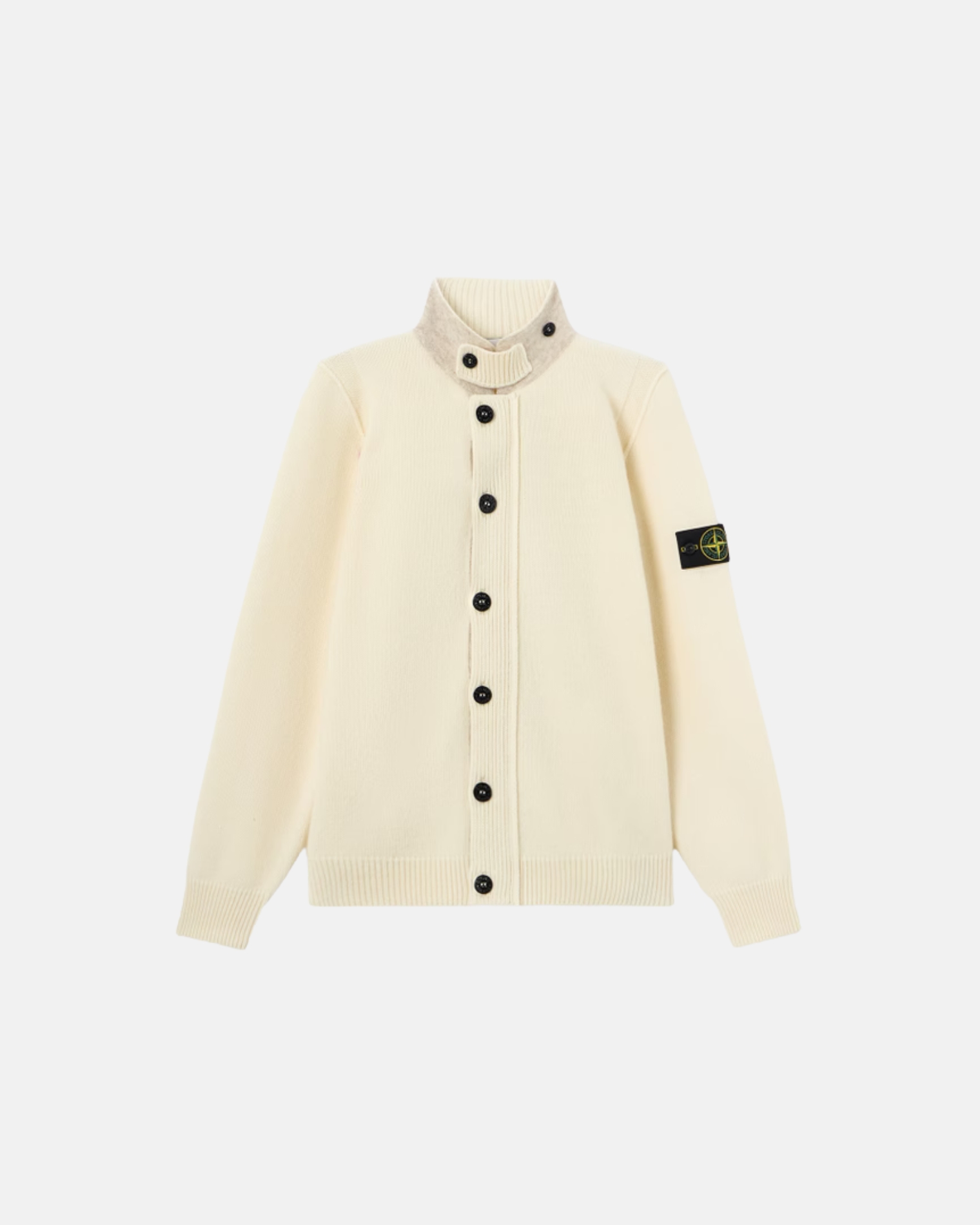 L2S155100047S00A3 CARDIGAN STONE ISLAND FW26 - IVORY