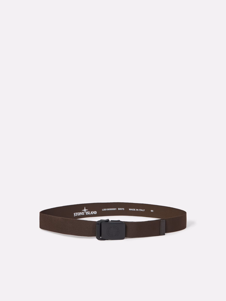 L2S159300001S0073 BELT STONE ISLAND FW26 - SHADOW BROWN