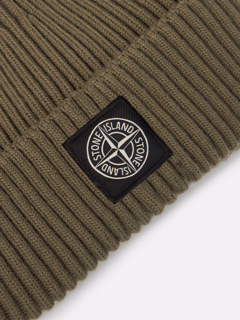 L2S15N100002S00C3 BEANIE STONE ISLAND FW26 - MILITARY GREEN