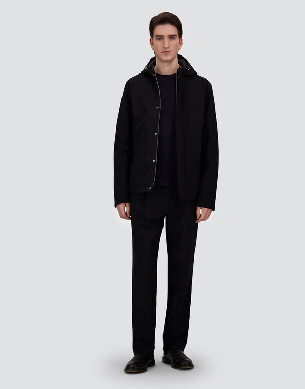 PI001364U 12650 MEN`S WOVEN JACKET HERNO FW26 - BLUE/WHITE