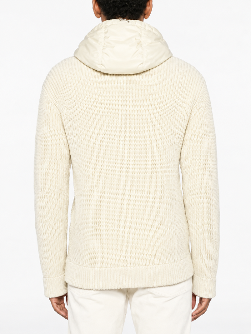 MC000195U 70272 MEN'S KNITTED CARDIGAN HERNO FW26 - WHITE