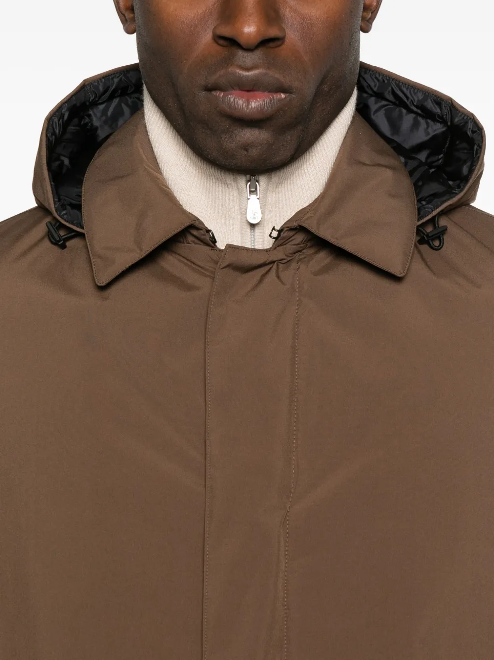 PI001242U 12840 MEN`S WOVEN HALF COAT HERNO FW26 - MARRONE