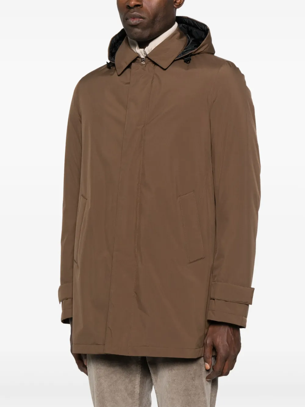 PI001242U 12840 MEN`S WOVEN HALF COAT HERNO FW26 - MARRONE